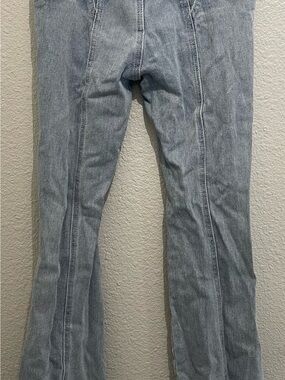 Light Wash Flare Jeans - Women's Wide Leg